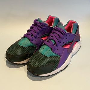 Nike Air Huarache Run Purple/Pink/Teal Youth Size 6 Y